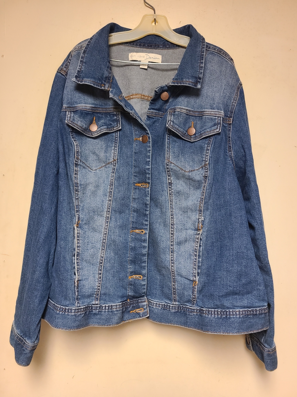 Light Blue Denim Jean Jacket - Women's Relaxed Trucker